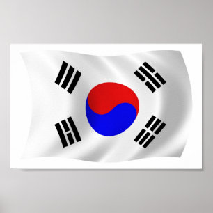 Affiche du drapeau sud-coréen