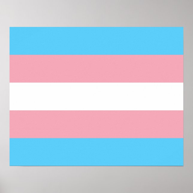 Affiche du drapeau transgenre (Devant)