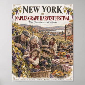 Affiche du Festival de la récolte de raisin de Nap