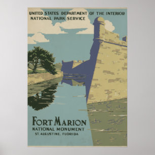 Affiche du fort espagnol de St. Augustine Floride