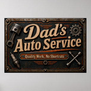 Affiche du garage de papa