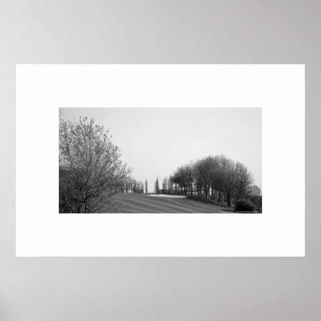 Affiche du golf noir et blanc Stockley (Devant)