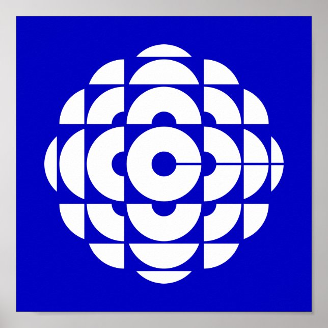 Affiche du logo bleu CBC 1986 (Devant)