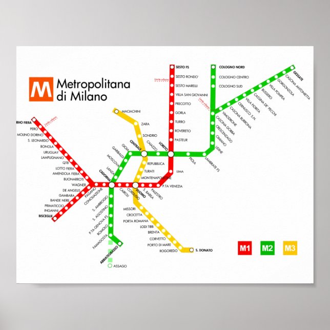 Affiche du métro de Milan (Devant)
