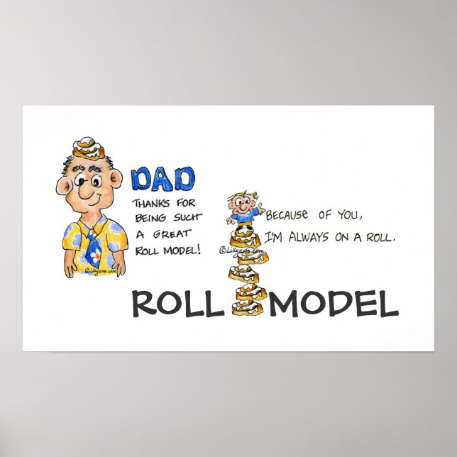 Affiche du modèle de rouleau papa (Devant)