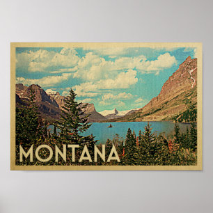 Affiche du Montana - affiche de Vintage voyage de
