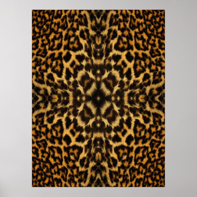 Affiche du Motif Kaleidoscope Leopard Fur (Devant)