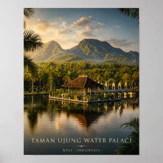 Affiche du Palais de l'eau de Taman Ujung à Bali