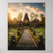 Affiche du palais de luxe à Bali Ubud