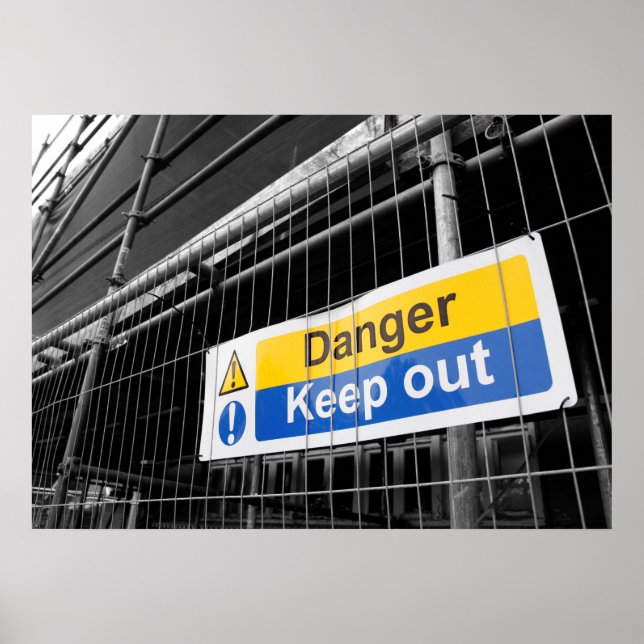 Affiche du panneau Conserver hors danger (Devant)