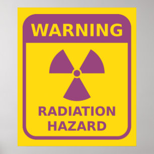 Affiche du panneau d'avertissement de radiations