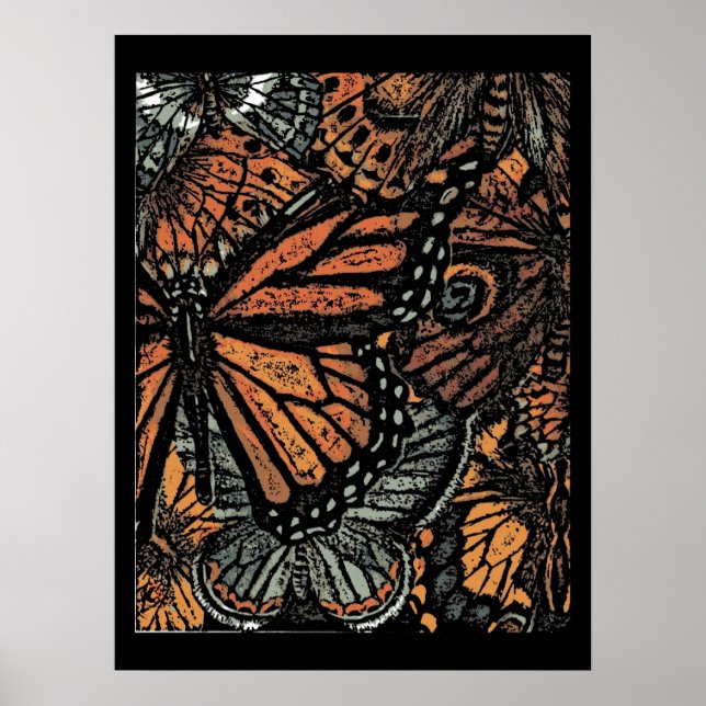 Affiche du papillon monarque (Devant)