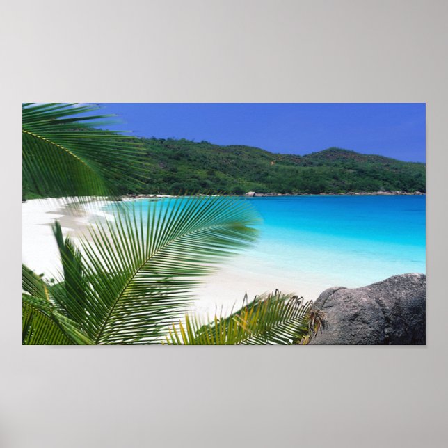 Affiche du paradis tropical de l'île (Devant)