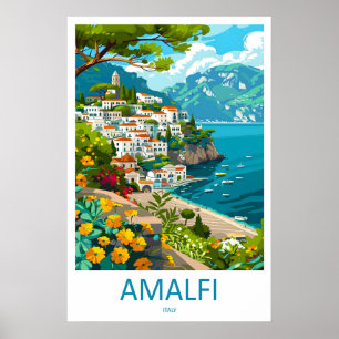 Affiche du parc Amalfi Ski Voyage NationalVintage
