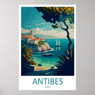 Affiche du parc d'Antibes Voyage national Ski vint