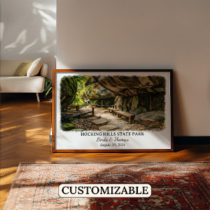 Affiche du Parc d'État de Hocking Hills Ohio, Aqua