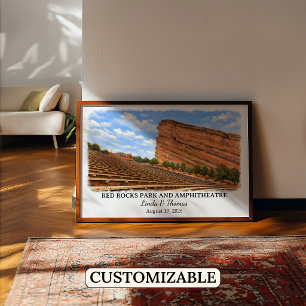 Affiche du parc et amphithéâtre Red Rocks Colorado