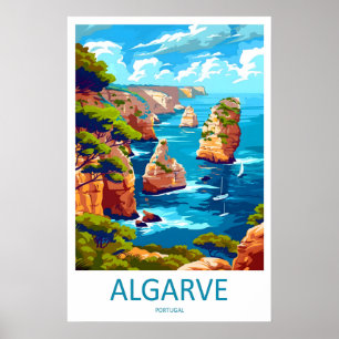 Affiche du Parc National d'Algarve Voyage Ski Vint