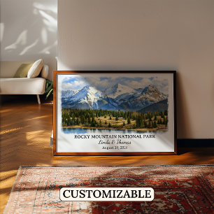 Affiche du Parc national de Rocky Mountain Colorad