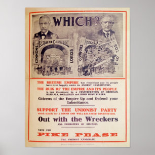 Affiche du Parti unioniste pour le général britann