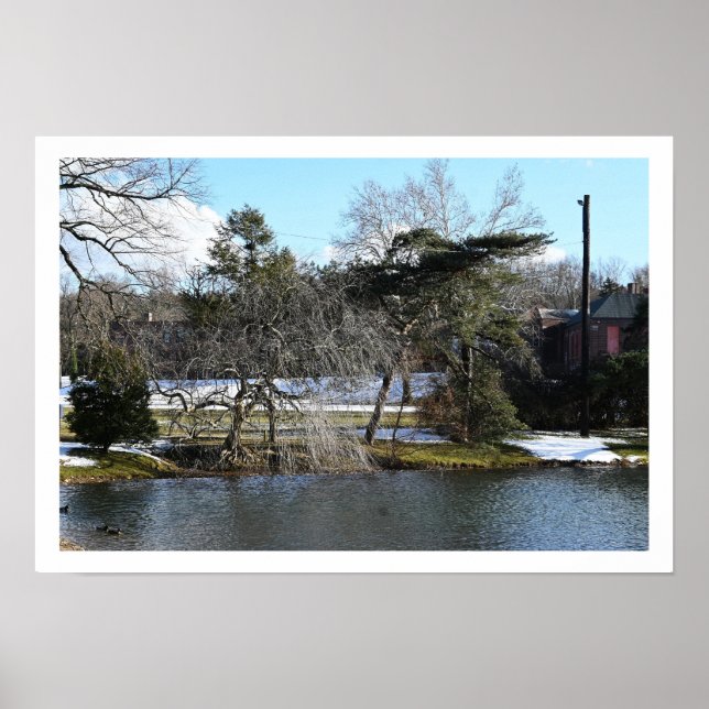 Affiche du paysage aquatique d'hiver (Devant)