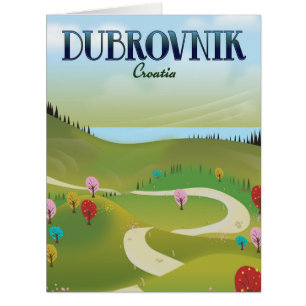 affiche du paysage de dubrovnik croatie.