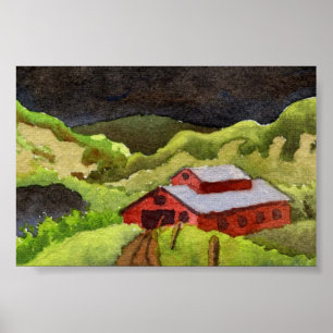 Affiche du paysage du pays