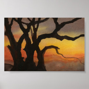 Affiche du paysage du pays