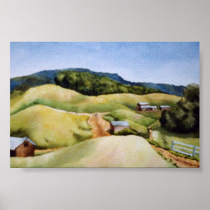 Affiche du paysage du pays