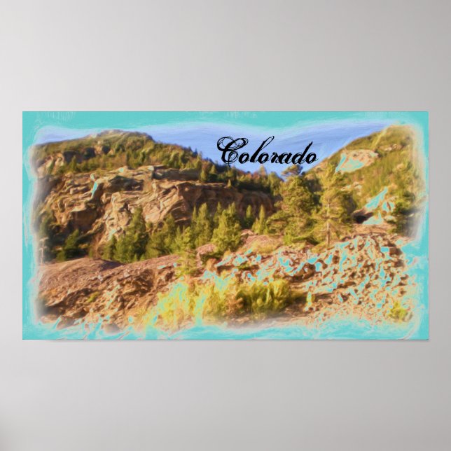 Affiche du paysage montagneux du Colorado (Devant)