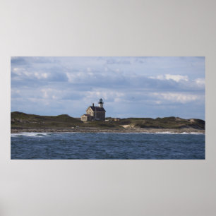 Affiche du phare de North Light Block Island