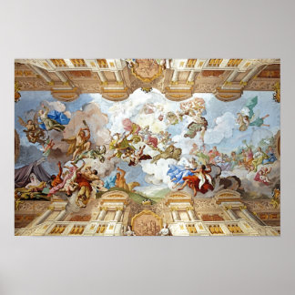 Affiche du plafond historique peinture Melk Abbey