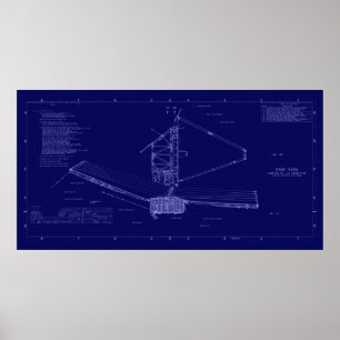 Affiche du plan du télescope spatial James Webb