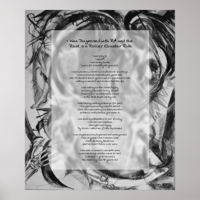 Affiche du poème vocal du patient RD (Devant)