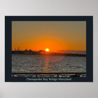 Affiche du pont de la baie de Chesapeake Maryland