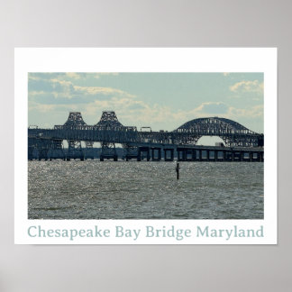Affiche du pont de la baie de Chesapeake Maryland