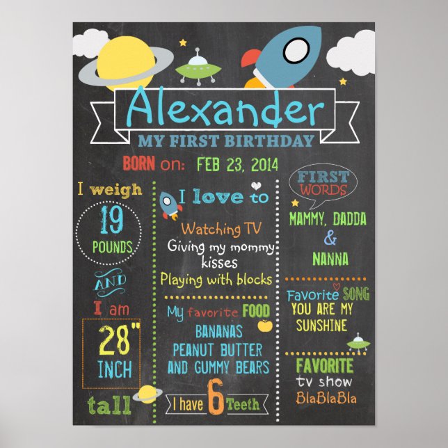 affiche du premier anniversaire de la fête de l'es (Devant)