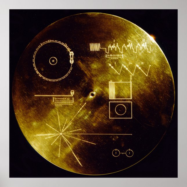 Affiche du record d'or du Voyager (Devant)