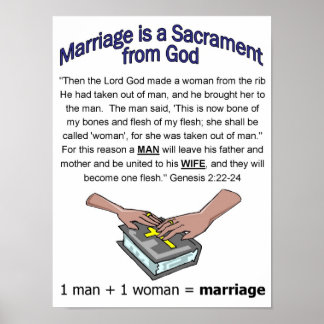 Affiche du sacrement du mariage