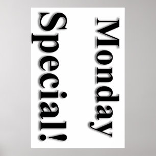 Affiche du salon de beauté spécial du lundi