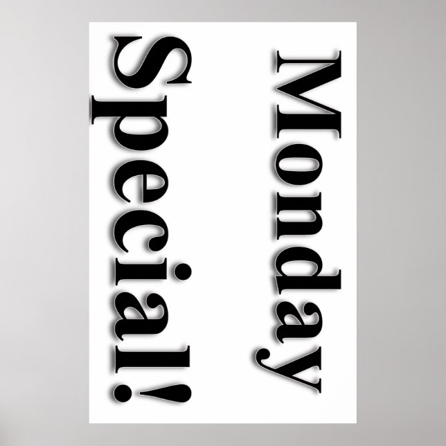 Affiche du salon de beauté spécial du lundi (Devant)