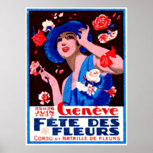 Affiche du Salon des fleurs de Genève 1927