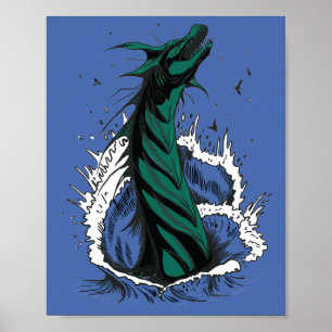 Affiche du serpent monstre de la mer verte