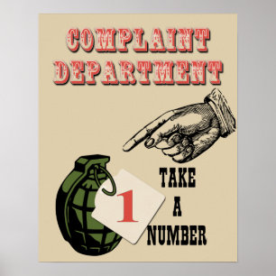 Affiche du service des réclamations 2