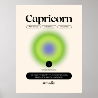 Affiche du signe astrologique Capricorne