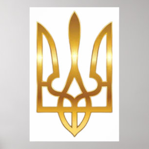 Affiche du symbole de trident militaire officiel d