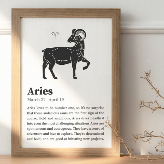 Affiche du symbole Zodiac Aries (Créateur téléchargé)