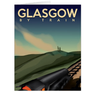 Affiche du train vintage de Glasgow