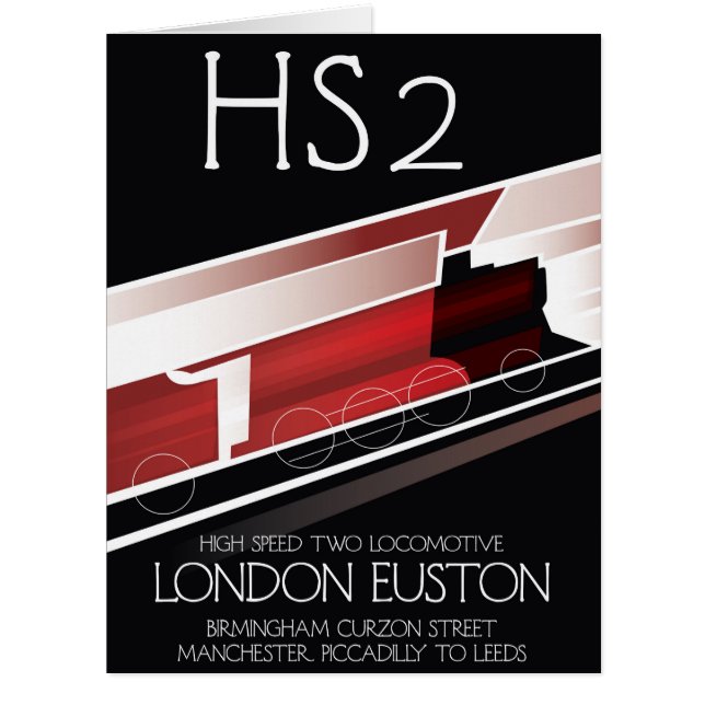 affiche du train vintage HS2, (Devant)