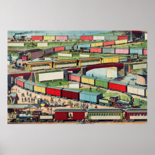 affiche du transport ferroviaire Extraordinaire